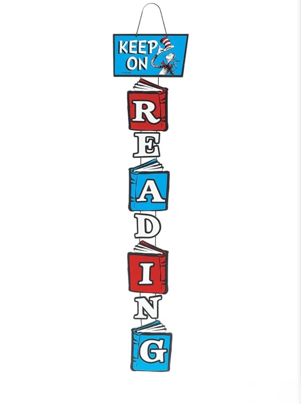 Keep on Reading Dr. Seuss Party, Hats Off To Reading Door Sign